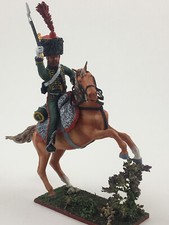 Painted French hussar at battle 1/30, Napoleonic metal miniature VID SOLDIERS