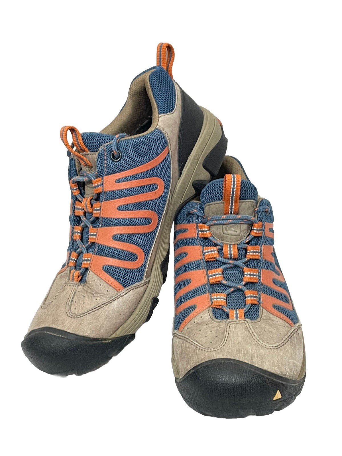 Scarpe Keen 9 5 escursionismo outdoor uomo blu arancione stringate *solette Hoka*