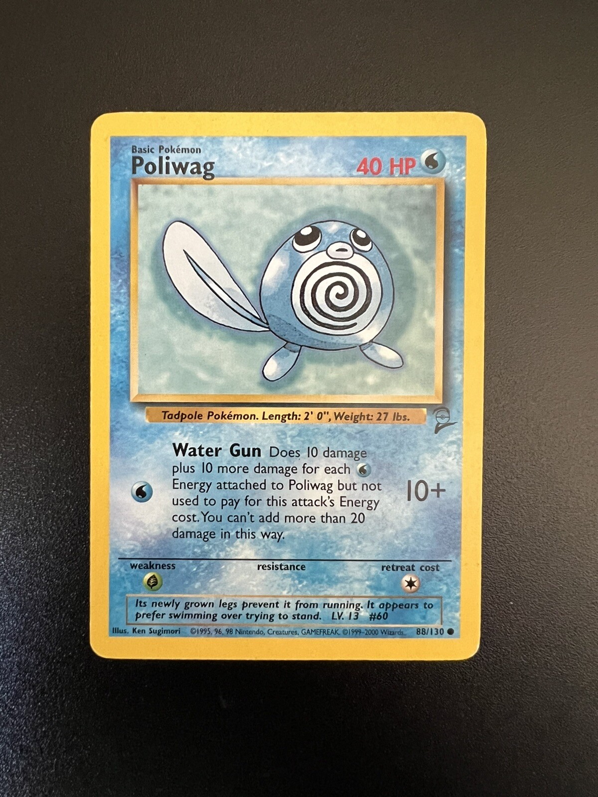 Poliwag 88/130 Common Base Set 2 Pokémon Card LP