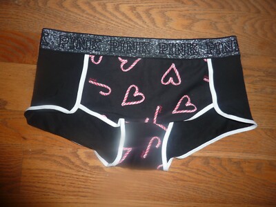 VICTORIAS SECRET PINK CHRISTMAS LIMITED EDITION ''SANTA'' BOY SHORT/BOXER PANTIES