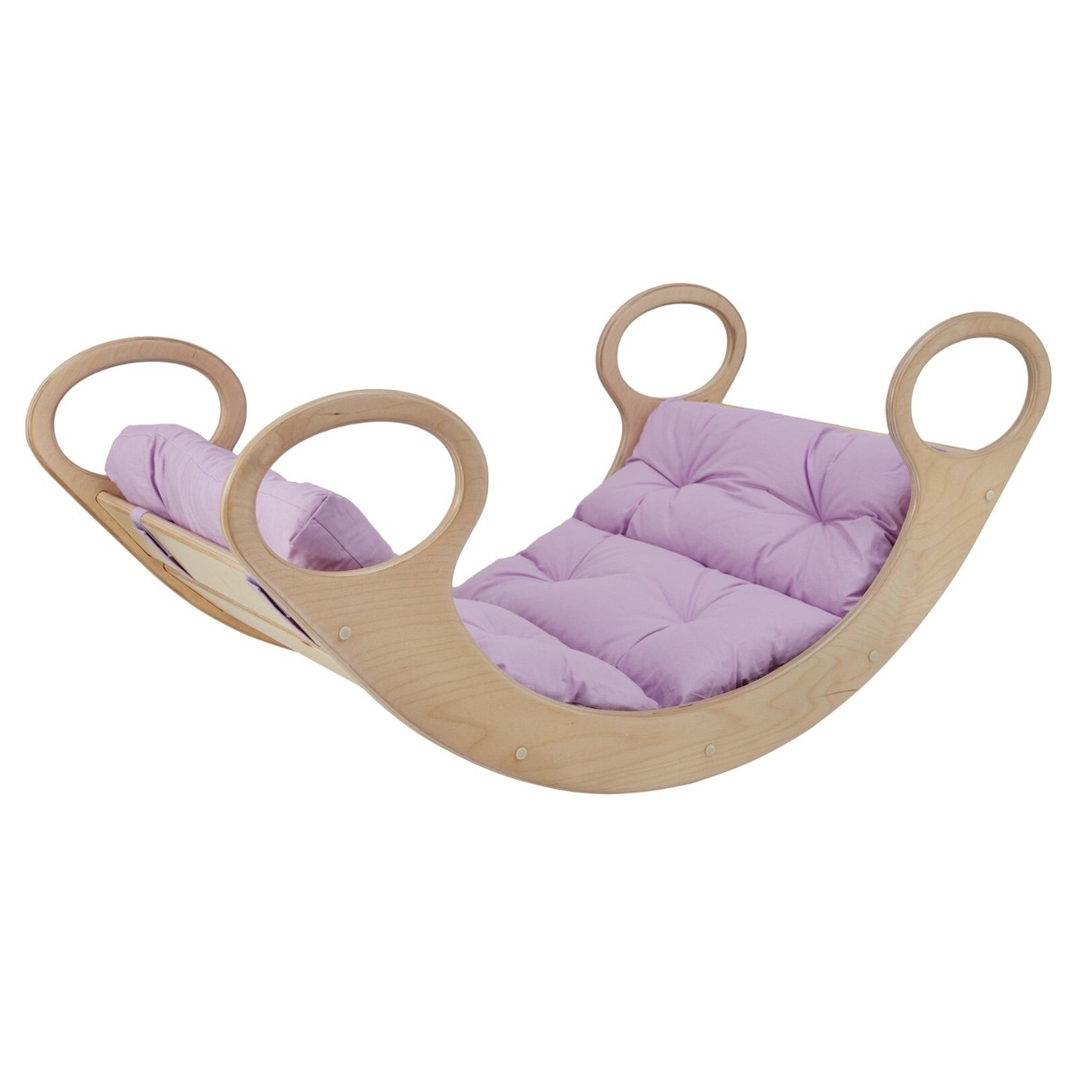 Montessori Child Rocking Bed, Wooden Rocking Play, Wooden Rocking