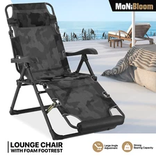 Foldable Zero Gravity Chair Adjustable Patio Beach Lounge Recliner Camping Cot