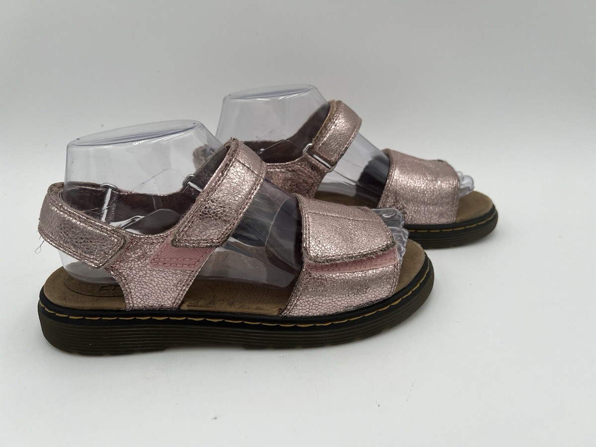 Martens Romi J Pink Glitter Strappy Casual Lifestyle Daily Sandals Sz