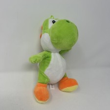 Green Yoshi Plush Stuffed Toy Super Mario Brothers 8 Inches Tall EUC