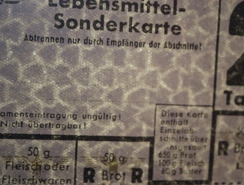 2 days - Food Rations coupon (butter, meat, bread) - WWII 1939-1945 Germany -K10 - Picture 2 of 4