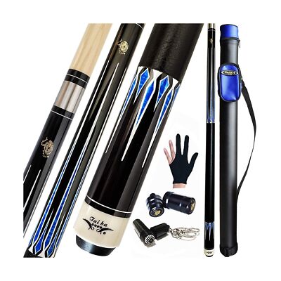 Tai ba cues 2-Piece Pool cue Stick + Hard Case, 13mm Tip, 58