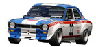 1:10 RC Clear Body Shell - Classic Escort Mk1 with Chevron Ford 33 Livery
