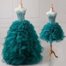 Beaded Sweetheart Quinceanera Dresses 2 in 1 Detachable Sweet 16 Dress Ball Gown