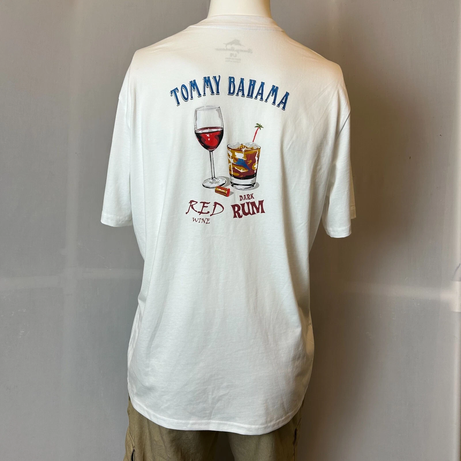 Tommy Bahama Shirt Mens White Large 2XL Short Sleeve White Red Wine Dark Rum
Opens in a new window o