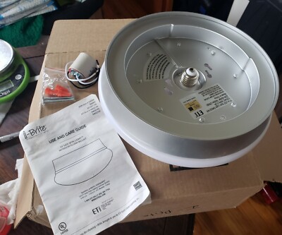 ETI I-Brite 11'' Spin Light Easy Install LED Flush Mount Half Dome Ceiling Light