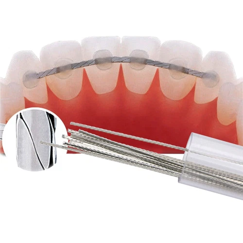 10 Pcs Dental Orthodontic Flat Strand Stainless Steel Lingual Retainer Wire