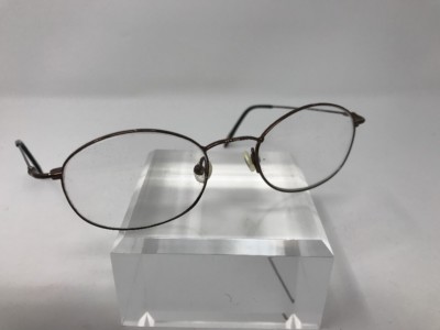 Sakura Eyeglasses 108 Eye Q Brown 49-20-140 METAL BRONZE OVAL FRAME UNISEX J154