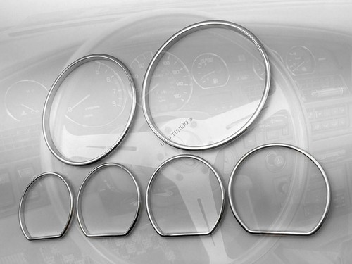 For Toyota Supra MK3 86-93 Polished Dash Rings for instrument Cluster set 6pcs - Picture 4 of 12