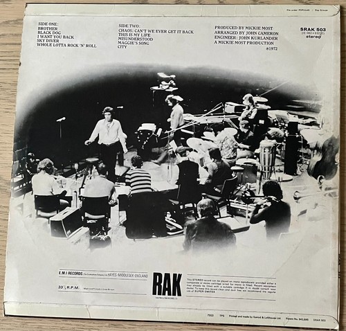 CCS CCS LP RAK (1972) 1ST ISSUE VG+ BLUES JAZZ ROCK ALEXIS KORNER GT BRITAIN - Picture 3 of 5