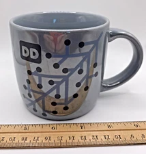 Dunkin Donuts Light Gray Holiday Snowflake Mug 2014