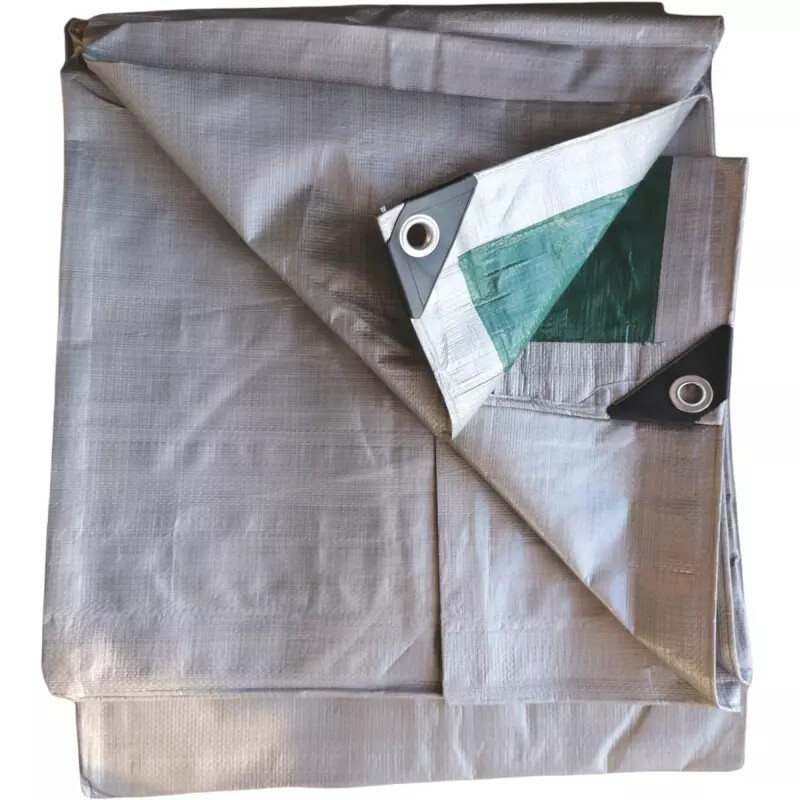Lona Toldo con Ojales Impermeable Alta Calidad 133g/m Verde 3 x 4 Metros