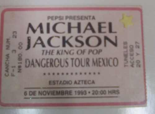 MICHAEL JACKSON MEXIKO 1993 6. NOVEMBER GEFÄHRLICHE TOUR ESTADIO AZTEKA - Bild 2 von 4