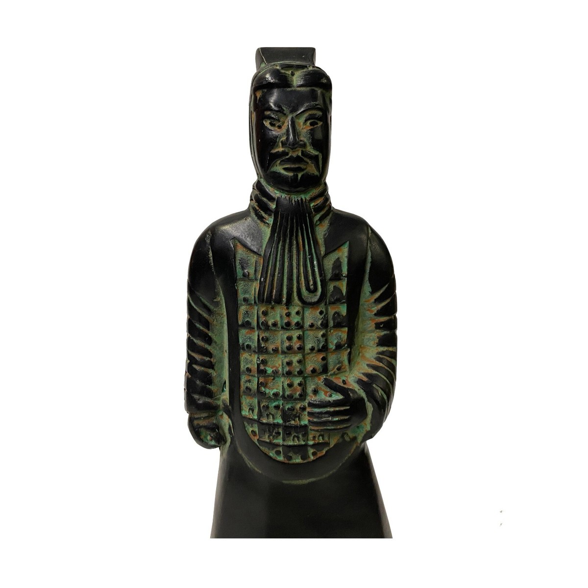 Chinese Black Green Rustic Ancient Artistic Terra Cotta Soldier Figure ws2452S Chinese Black Green Rustic Ancient Artistic Terra Cotta Soldier Figure ws2452S