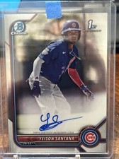 2022 Bowman Chrome Yeison Santana 1st Prospect Auto #CPA-YS