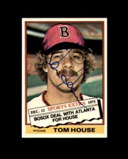 Tom House Signed 1976 Topps Traded Boston Red Sox Autograph
