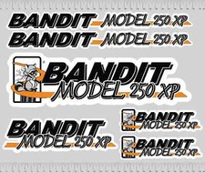 Brush Bandit Wood Chipper Model 250xp Decal Kit Stickers, UV laminated
