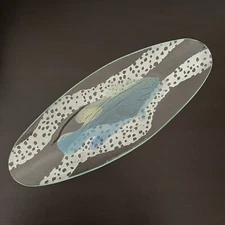 ANNIEGLASS ANNIE GLASS USA Handmade Serving Dish Fish and Kelp Signed