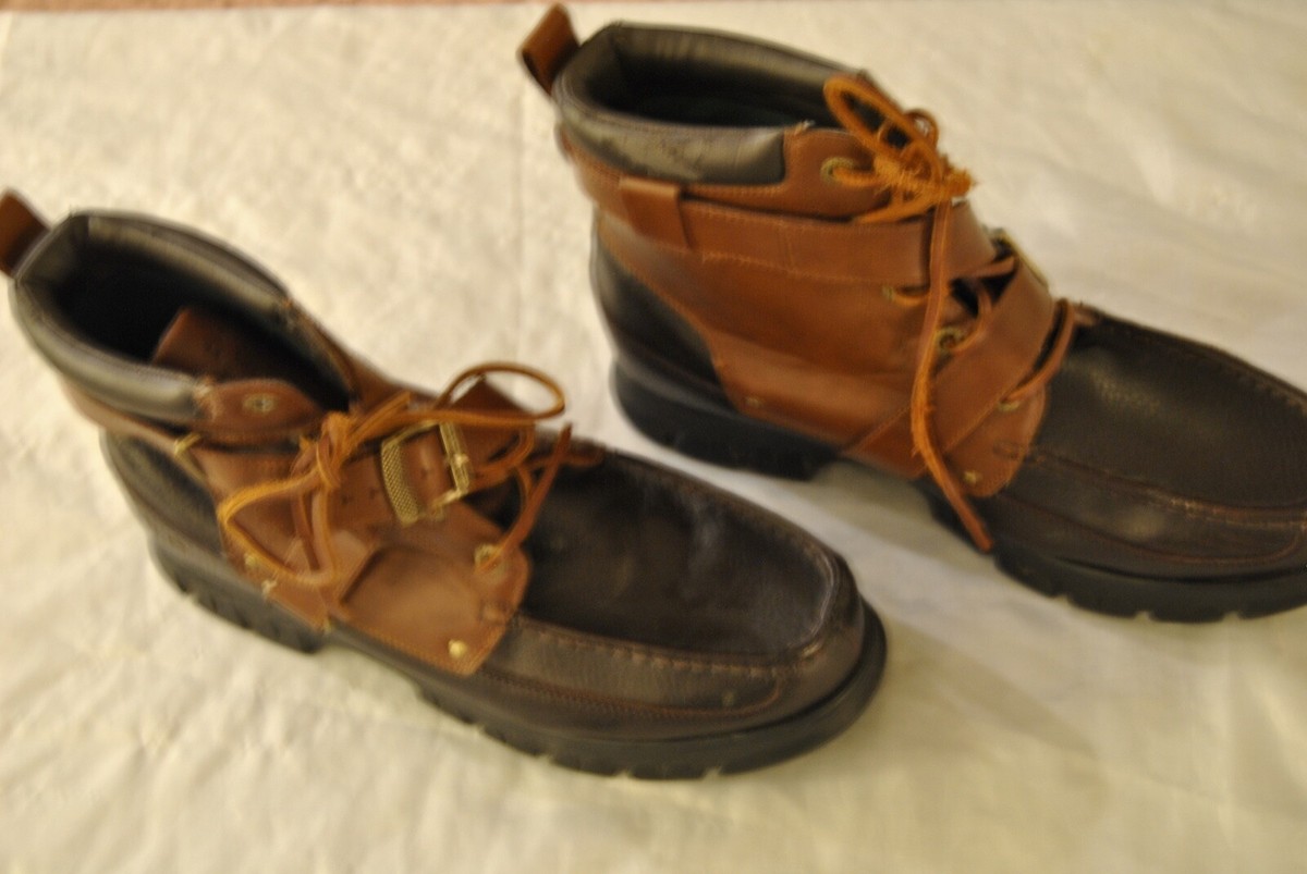 Men’s Polo by Ralph Lauren Zig Zag Boots Polo Ranger Casual Boots Mens 7.5 Black Mid Lace Up Logo  main image 2