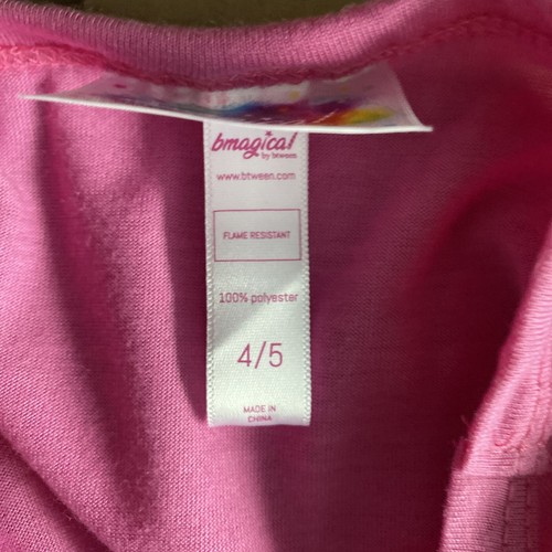 Girl's Bmagical 2-pc Pink Tropicool Pajama Set Size 4/5 Shorts & Tee Rainbows - Picture 12 of 13