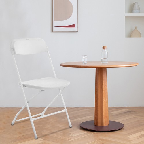 10 Pcs White Plastic Folding Chairs Stackable Wedding Party Dining Seats Garden - Picture 5 of 5