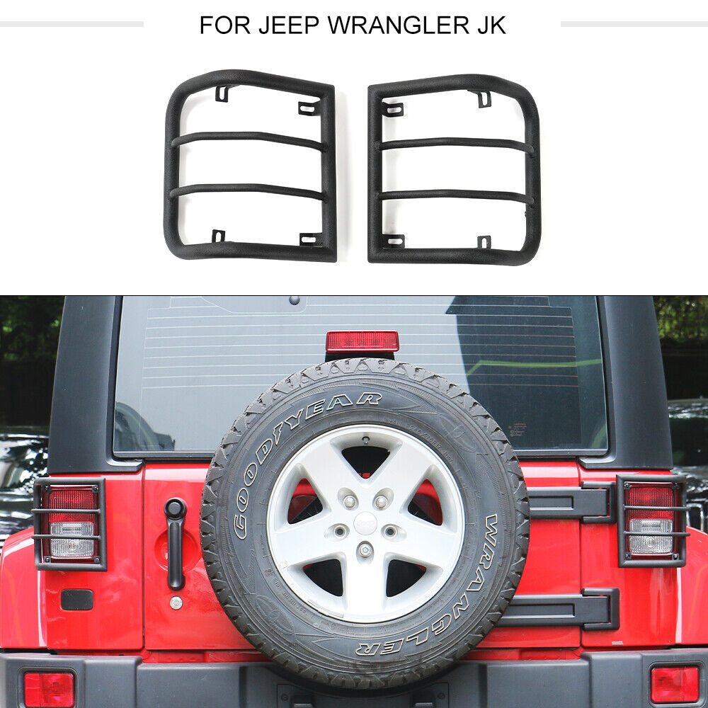 2Pc Black Rear Tail Light Guards Covers Protector For Jeep Wrangler 08-17 JK  JKU | eBay