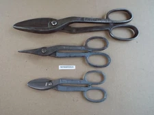 Vintage 3 Pc Wiss-7, V-10, A-12 tin snips Lot - USA Tested & Works Well - (Read)