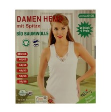Restposten Damen Unterhemd Achselhemd 2er Set Feinripp Baumwolle 5 Pack je 2 St