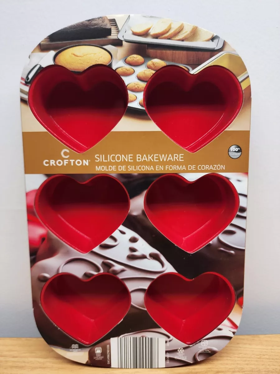 Crofton Silicone Bakeware Heart Cake Pan New