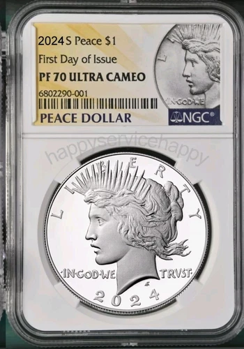 2024  peace (1 coin) proof silver dollars ngc pf 70 uc first day Issue Fdi