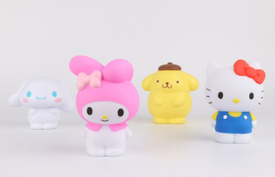 Sanrio Characters Soft 4 Figure Set Hello Kitty Pompompurin my