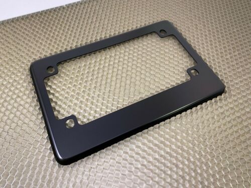 Anodized Aluminum Motorcycle License Plate Frame - Black - Picture 2 of 9