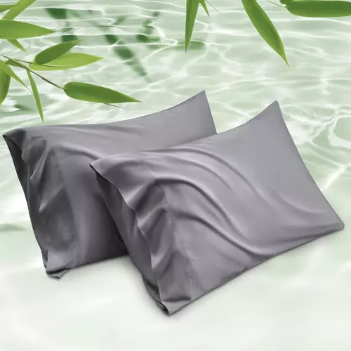 Bedsure Pillow Cases Queen Size Set of 2, Rayon Derived from Bamboo Cooling Pill