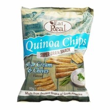 Image of Eat Real Quinoa Sour Cream & Chive Flavoured Chips 80g - Pack of 6