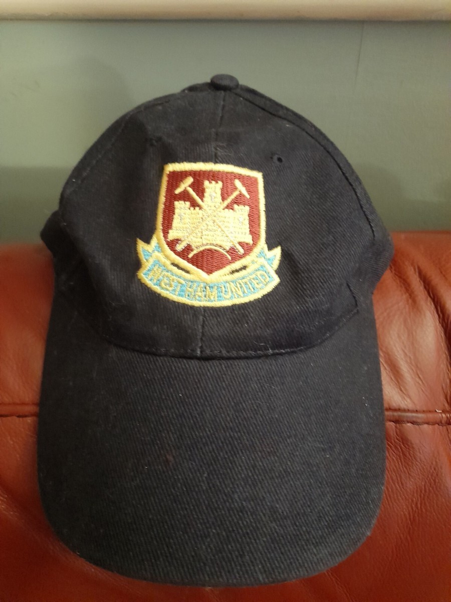 vintage sports cap west ham united football Hat 80's Rare DARK