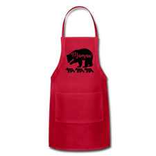 Personalized Mamaw Bear Apron With Kids Names - Mamaw Apron - Mamaw Gift