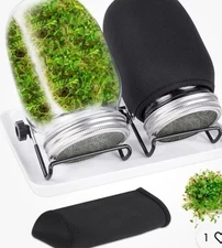 Seed Sprouting Jar Kit with 2 Wide Mouth Mason Jars Bean Sprouts Growing Kit