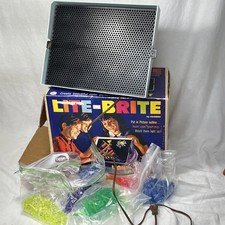 1967 LITE BRITE LIGHT BRIGHT Color Pegs HASBRO Original Box WORKS VINTAGE 5455