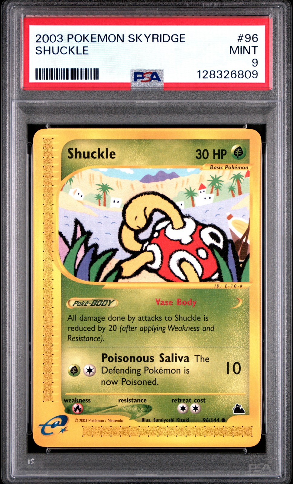 2003 POKEMON SKYRIDGE #96 SHUCKLE PSA 9