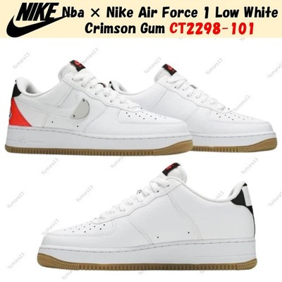 NBA × Nike Air Force 1 Low White Crimson Gum CT2298-101 Herren Gr.