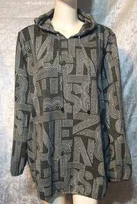 GINA BENOTTI GRAU WEISS STRETCH TUNIKA SHIRT Gr. 50 52 54