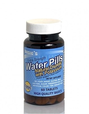 Basic's Extra Strength Water Pills Natural Diuretic With Potassium 60 tablets 