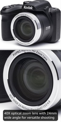 Kodak PIXPRO Astro Zoom AZ401-BK 16MP Digitalkamera mit 40-fach optischem Zoom