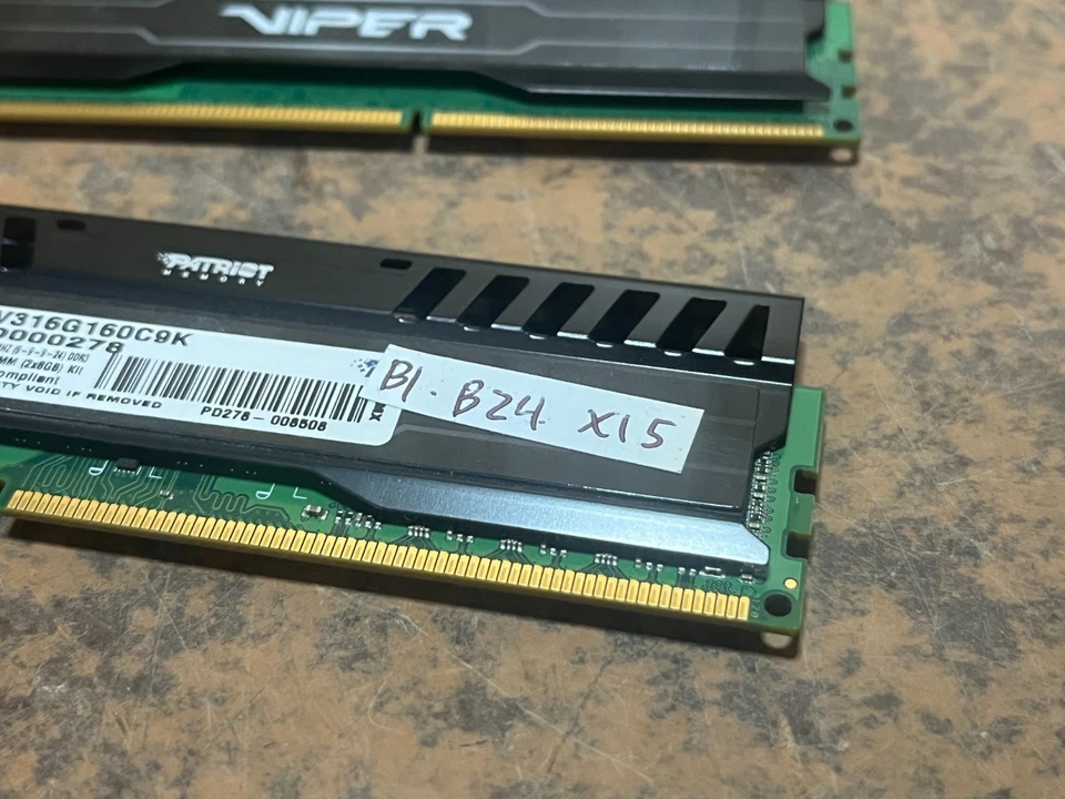 Patriot Viper 32GB (4x8GB) DDR3 1600MHz Desktop RAM Kit – PD000285-PV316G186C0K - Image 3 of 3