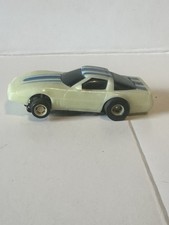 Tyco Chevy Corvette Nite Glow Blue Stripes Works Great