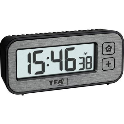 TFA Dostmann 60.2522.10 Radio Controlled Alarm Clock Grey Alarm Times 1